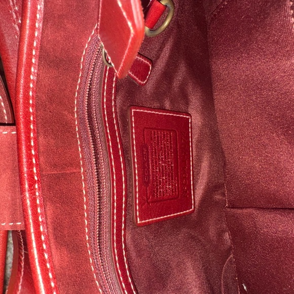 Coach Burgundy and Maroon Shoulder Bag - Picture 4 of 4